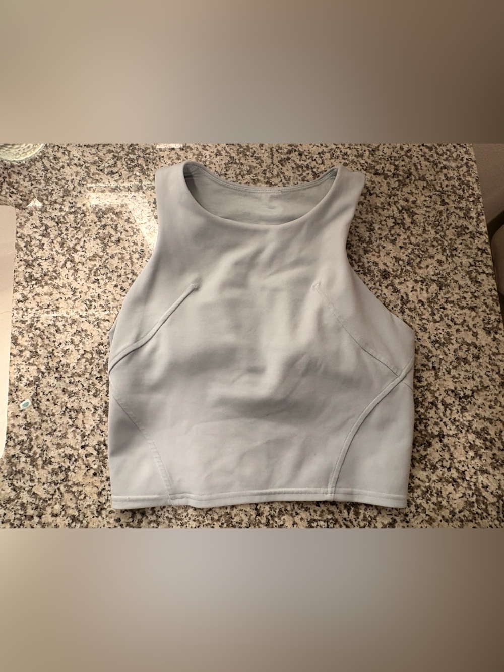lululemon athletica Light blue high Neck Crop Tank